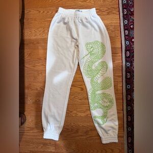 Adika Snake White Sweatpants